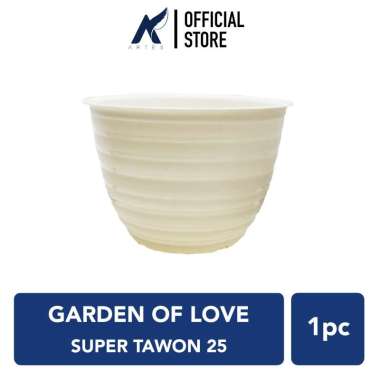 GOL SUPER TAWON 25 Pot Tanaman-Tumbuhan Hias-Bunga-dll Putih-Merah Bata Diameter Atas 25 cm-centi me