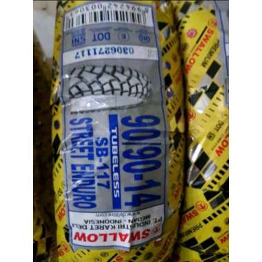 Paketan Ban SWALLOW 90/90-14 & 100/80-14 SB-117 STREET ENDURO TUBELESS