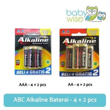 ABC Alkaline Baterai - 4 + 2 pcs AA - 2pcs