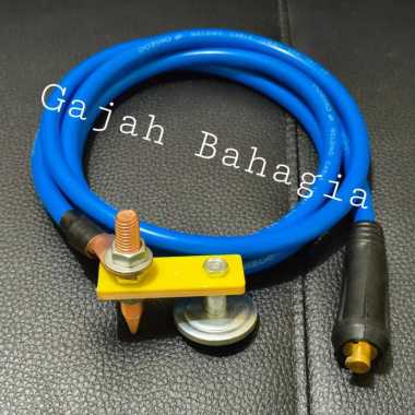 Klem massa magnet single head + Kabel las 2 meter mesin travo las