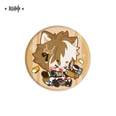 July 2022 Release Gorou & Inuzaka Plush Badge 5,8cm - Genshin Impact
