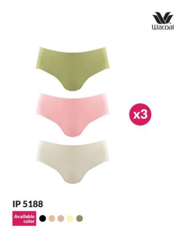 Wacoal Panty IP 5188 - Midi - Borderless - Bonding - 3 pcs MIX M