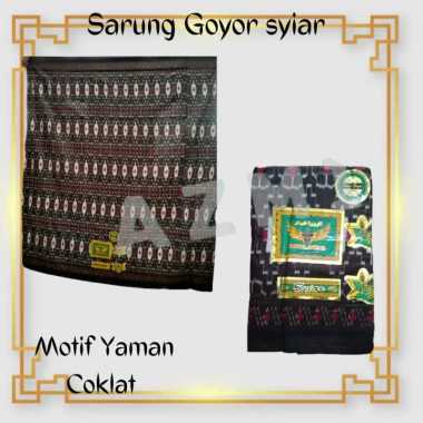 Terbaru Sarung Goyor Syiar Printing Sarung Goyor Botol Syiar Semi Tenun Motif Yaman Coklat