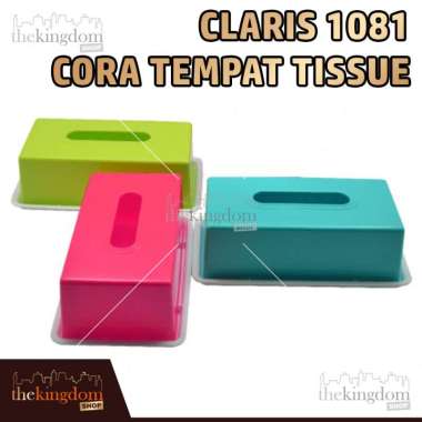 Claris 1081 Cora Kotak Tempat Tissue Box Tisu Persegi Panjang Plastik Tosca