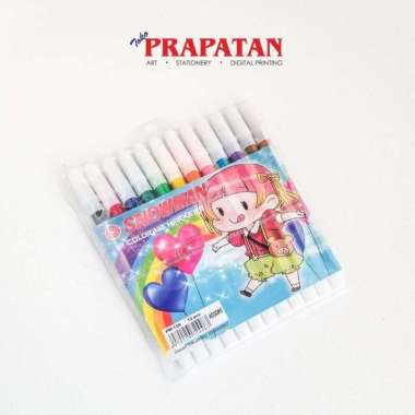 Spidol Snowman / snowman marker set 12 warna