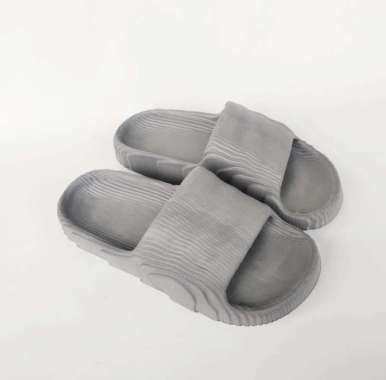 Sandal Pria & Wanita Loreng / Polos Adilette Kekinian Terbaru 2023 43 Abu