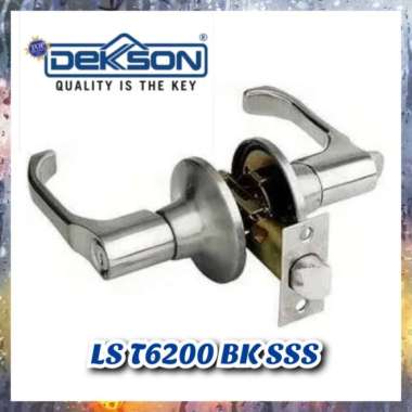Kunci Pintu Kamar Mandi Handle LEVER SET DEKKSON LS T6200 BK SSS