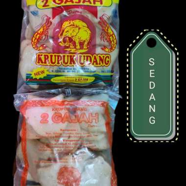Kerupuk udang dua gajah 250 gram asli indramayu krupuk super enak paling terkenal 250gr prawn cracke