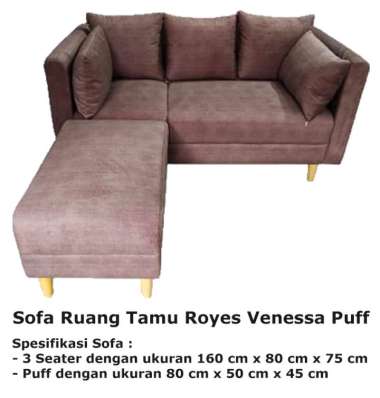 Sofa Ruang Tamu Royes Venessa Puff Kota Pekanbaru