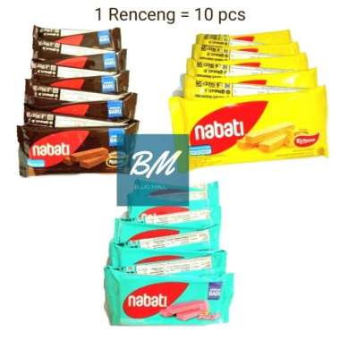 Nabati Wafer Mini 1 Renceng isi 10 Pcs keju richeese