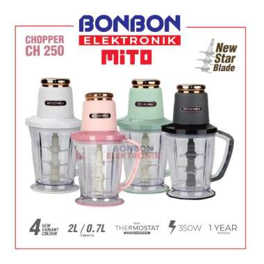MITOCHIBA STAR Chopper 2L CH 250 / CH250 Penggiling Daging, Es, Buah PINK RUSH