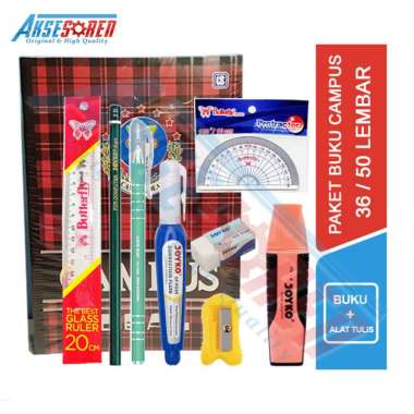 Paket Alat Tulis Sekolah [SMP/SMA/Kuliah] / 1 Set Perlengkapan Alat Tulis Buku Campus Kampus Penggar