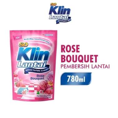 Promo Harga So Klin Pembersih Lantai Merah Rose Bouquet 780 ml - Blibli