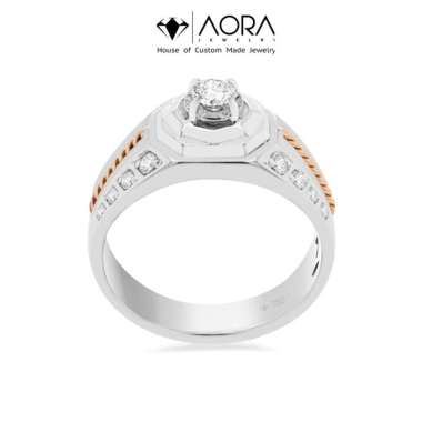 GIA Diamond Man Ring D Colour VVS1 Clarity 9MR49