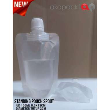 STANDING POUCH SPOUT UK 50ML DAN 100ML / STANDING POUCH CAIRAN / TUTUP PUTAR 100ML