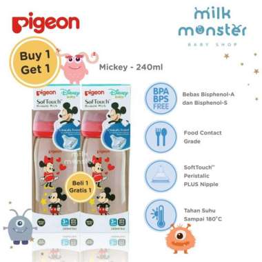 PAKET HEMAT Pigeon PPSU Disney wide neck baby bottle 160ml/ botol susu 240ml mickey