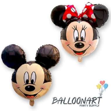 Mickey & Minnie Head Balloon Foil/Balon Foil/Balon Ulang Tahun/Balon K Mickey