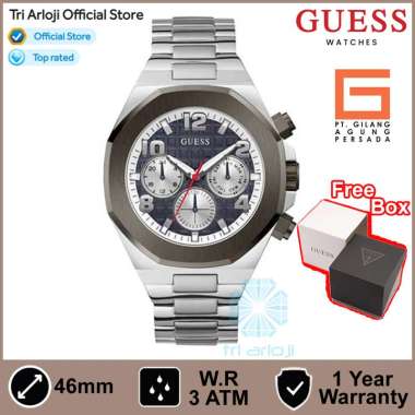 GUESS Watches GW0489G1 Original EMPIRE - Jam Tangan Pria - Analog Silver Stainless