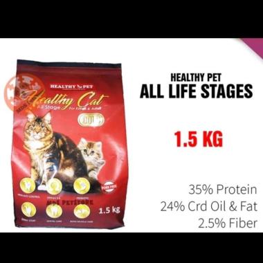 HEALTHY CAT FOOD GOLD ALL LIFE STAGES 1.5KG MAKANAN KUCING SUPER PREMIUM 1,2kg