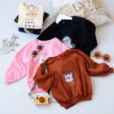 JOYFULBABY Kids Sweater Jaket Anak UNISEX Green Crocodile XL