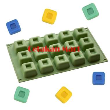 CMart Cetakan Silikon Sabun Box Pattern 15 cavity