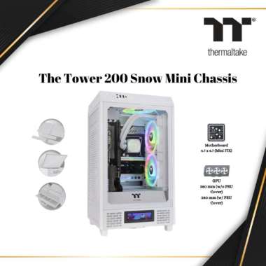 Casing Thermaltake The Tower 200 Mini Chassis | White | CA-1X9-00S6WN-00