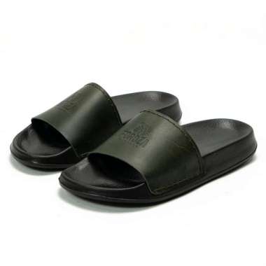 Sandal Slide Pria Kulit Asli Super Light Sole Sendal Ghoma Fordza GMX1 42 Army