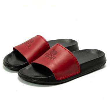 Sandal Slide Pria Kulit Asli Super Light Sole Sendal Ghoma Fordza GMX1 39 Maroon