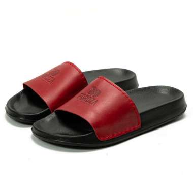 Sandal Slide Pria Kulit Asli Super Light Sole Sendal Ghoma Fordza GMX1 40 Maroon