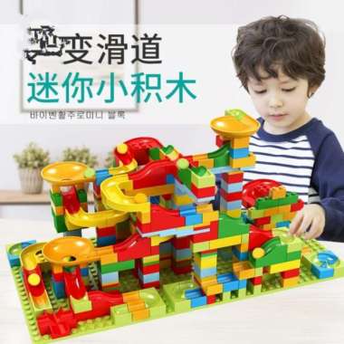mainan edukasi marble block - blocks marbe run 168 pcs