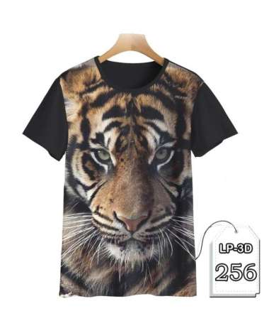 Baju Harimau Sumatera Printing 3D Baju Anak Harimau MAUNG #LP3D-256 9-10 tahun