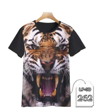Baju Harimau Sumatera Printing 3D Baju Anak Harimau MAUNG #LP3D-262 - DEWASA DEWASA - M