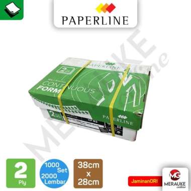 Continuous Form Besar Paperline 2 Ply B2 Putih (1000 set per Box)
