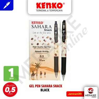 Gel Pen KENKO SAHARA 0.5 mm SNACK (Satuan) Red