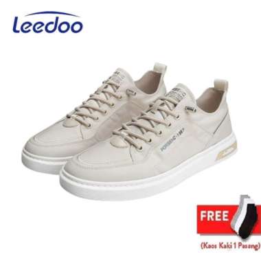 Leedoo Sepatu Sneakers Pria Sepatu Pria Casual Formal Import MC116 40 Khaki