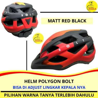 Helm Sepeda MTB Roadbike Polygon Bolt Matt Black