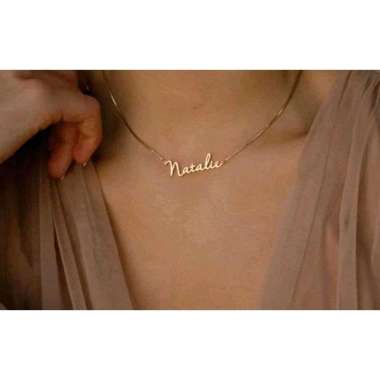Kalung Request Nama Elegant Hadiah Kekasih Hadiah Anak Emas Asli