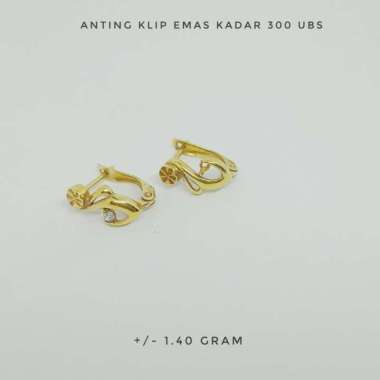 Anting Klip UBS Emas Kadar 300 Estimasi Berat 1.40 gram