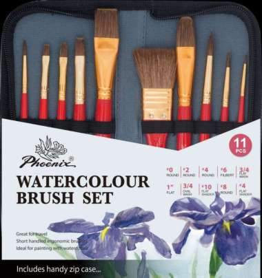 Phoenix Watercolor Brush/Kuas Set Cwbpws01 Multicolor
