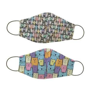 Masker duckbill kain filter lucu anak dan dewasa - Cat 01 Multivariasi Multicolor