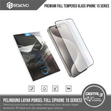 Benovo Full Tempered Glass iPhone 15 PLUS PRO MAX Screen Guard Clear 15