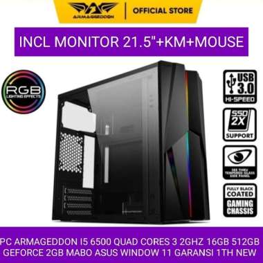 PC INTEL CORE I5 6500 QUAD CORES 3.2GHZ- RAM 16GB- SSD 512GB- VGA 2GB- ARMAGEDDON CASE- WINDOW 11-IN