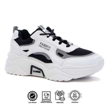 SPV LUXUS TIFFANY SEPATU SNEAKERS PAMELO FASHION IMPORT KOREA ULZZANG - LX226 38 BLACK