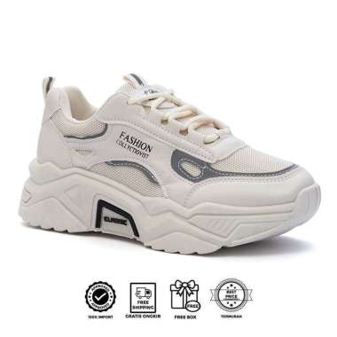 SPV LUXUS TIFFANY SEPATU SNEAKERS PAMELO FASHION IMPORT KOREA ULZZANG - LX226 36 WHITE