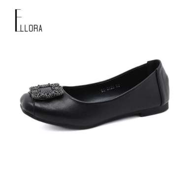 SPV ELLORA EG-2020 Sepatu Flatshoes Balerina sepatu Kerja Wanita Import 38 Black