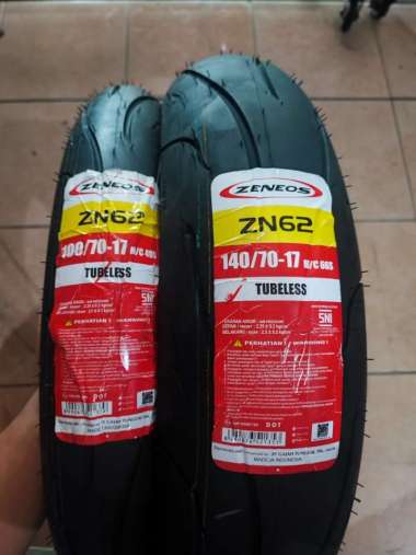 Paketan Ban ZENEOS 100/70-17 & 140/70-17 ZN 62 TUBELESS BAN MOTOR SPORT
