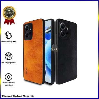 [ PREMIUM ] Softcase Xiaomi Redmi Note 12 4G Casing Case Kulit coklat