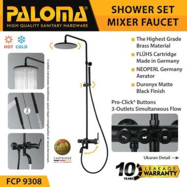 PALOMA FCP 9308 Shower Tiang Set Column Mandi Keran Kran Panas Dingin