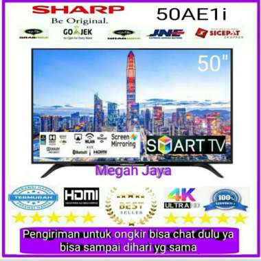LED TV SHARP 50 inch 2T-C50AE1i Digital Smart Tv Garansi Resmi Multicolor