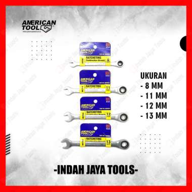 AMERICAN TOOL Kunci Ring Pas Rachet 8 9 10 11 12 13 14 mm Ratchet 10 MM